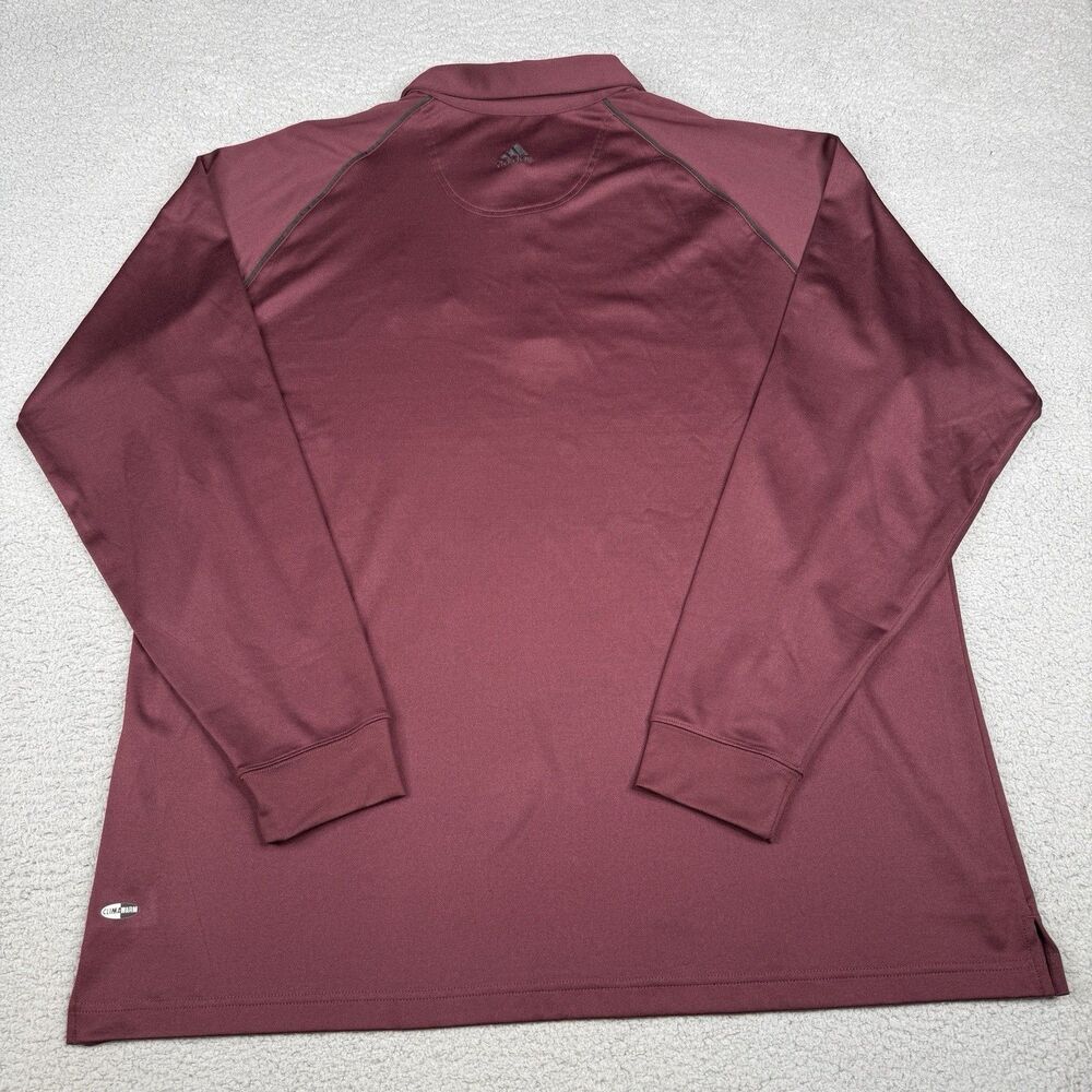 TPC Myrtle Beach Shirt Mens XL Maroon Adidas ClimaWarm Golf Polo Long Sleeve - Picture 2 of 11